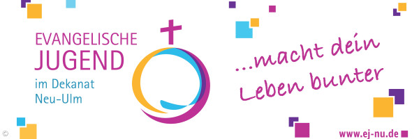 Banner der evangelischen Jugend im Dekanat Neu-Ulm