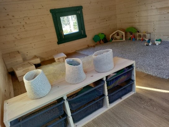 Reutti Bauplatz im Bauwagen