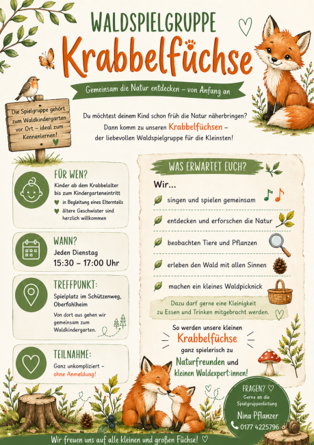 Flyer Waldspielgruppe Krabbelfuechse